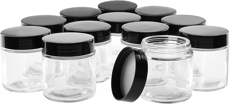 84mm x 44mm Preroll Jar with Black Cap